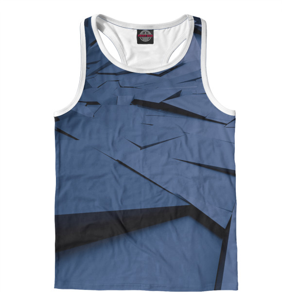 Мужская майка-борцовка с изображением Абстракция преломлений цвета Белый