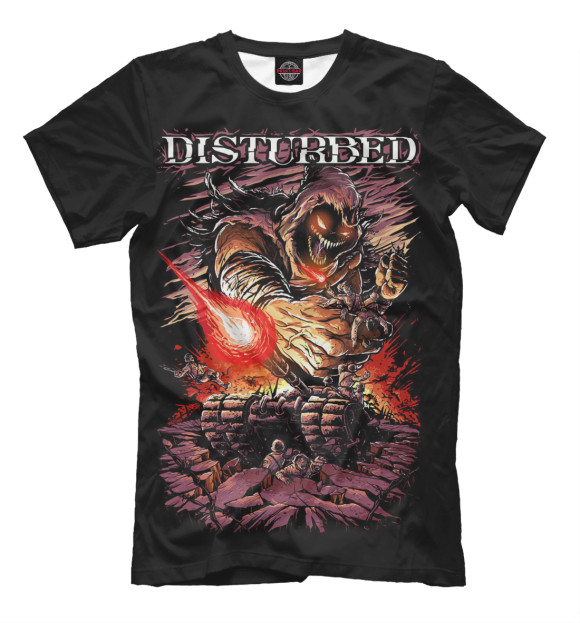 Футболка для мальчиков с изображением Disturbed цвета Черный