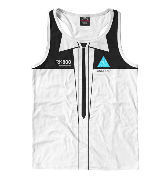 Мужская майка-борцовка с изображением Detroit Become Human цвета Белый