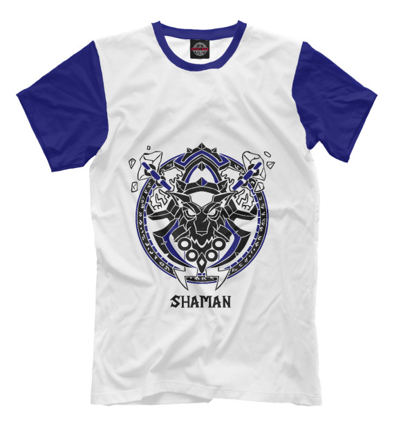 Мужская футболка с изображением Shaman цвета Молочно-белый