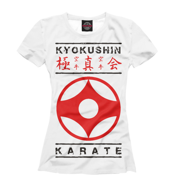 Женская футболка с изображением Kyokushin Karate цвета Белый