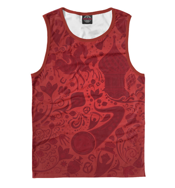 Мужская майка с изображением Наша страна цвета Белый