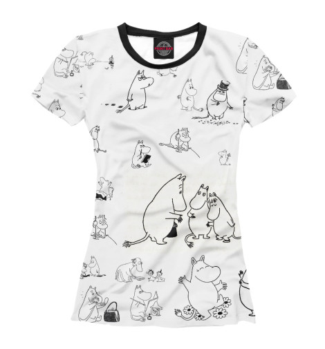 

Футболки Print Bar, Белый, Муми-тролли