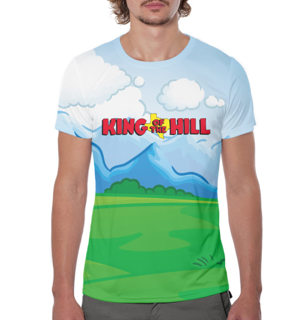 Мужская футболка с изображением King of the Hill цвета Белый