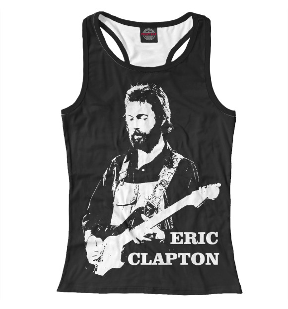 Женская майка-борцовка с изображением ERIC CLAPTON цвета Белый