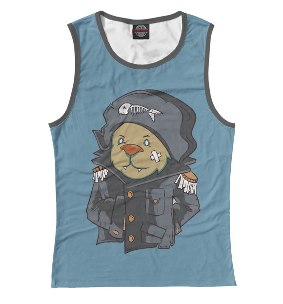 Майка для девочки с изображением Кот Наполеон цвета Белый