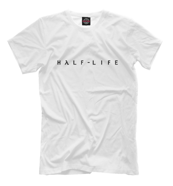Мужская футболка с изображением Half Life цвета Белый