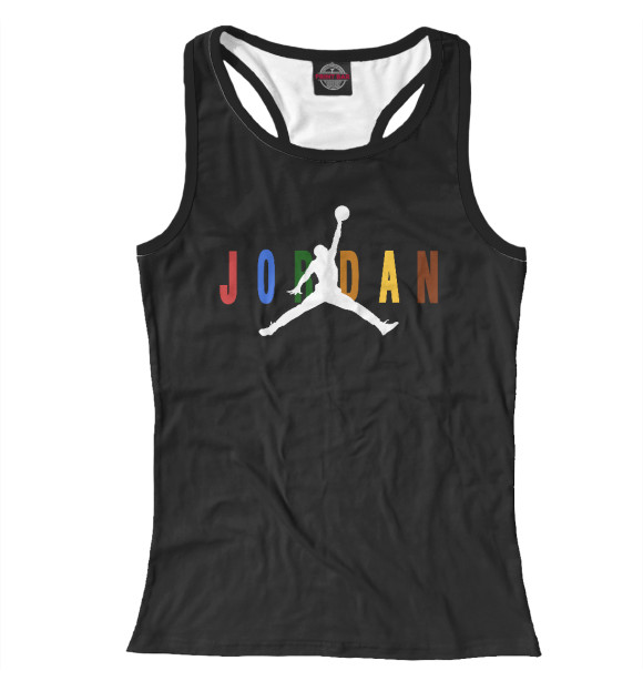 Женская майка-борцовка с изображением Майкл Джордан цвета Белый