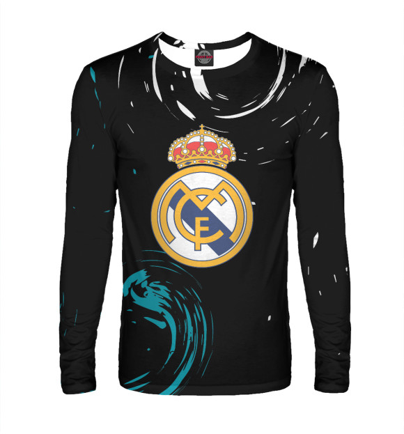 Мужской лонгслив с изображением Real Madrid цвета Белый
