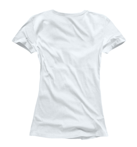 Женская футболка с изображением Костюм цвета Белый