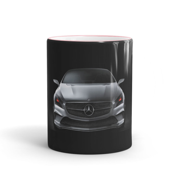 Кружка с изображением Mercedes-Benz цвета розовый