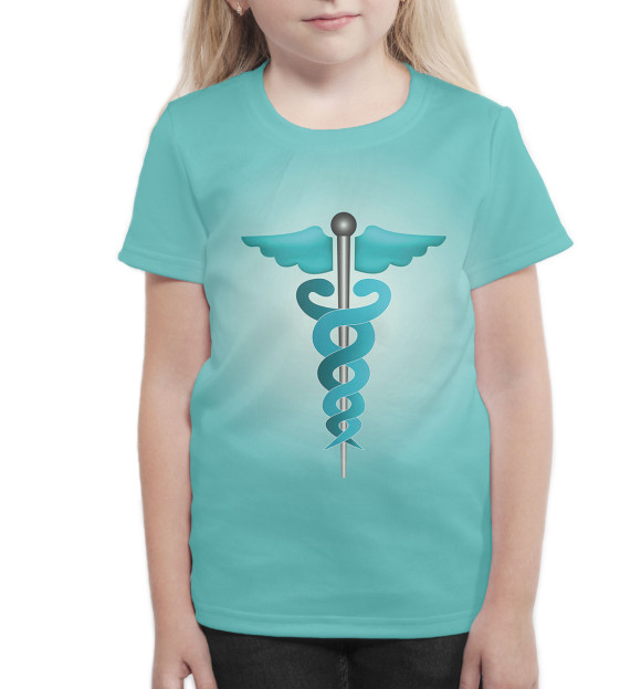 Футболка для девочек с изображением Doctor цвета Белый