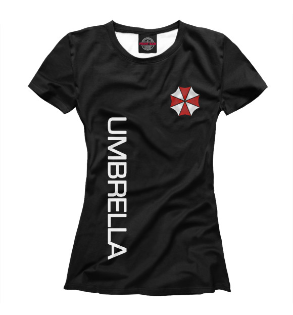 Футболка для девочек с изображением Umbrella цвета Белый