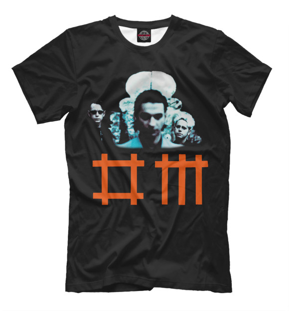 Мужская футболка с изображением Depeche Mode & Dave Gahan цвета Черный