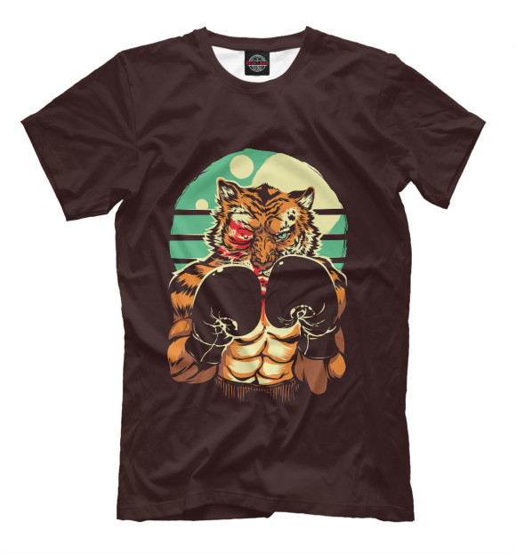 Футболка для мальчиков с изображением Eye of the Tiger цвета Темно-коричневый