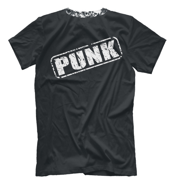 Мужская футболка с изображением Punk's Not Dead цвета Белый