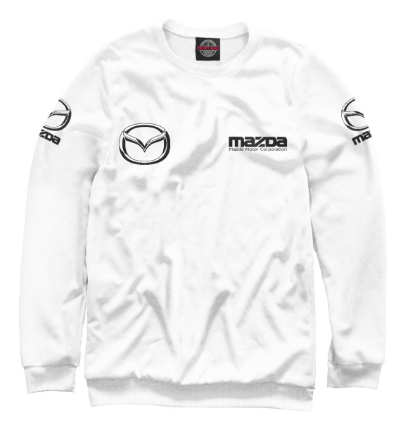 Женский свитшот с изображением Mazda цвета Белый