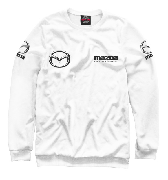 Свитшот для мальчиков с изображением Mazda цвета Белый