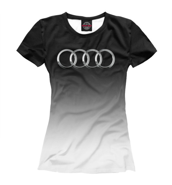 Футболка для девочек с изображением Audi цвета Белый