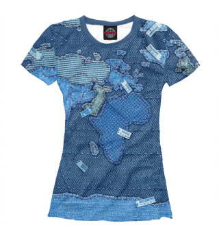 Женская футболка Карта мира