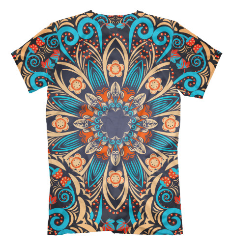 

Футболки Print Bar, Молочно-белый, Цветочный фрактал
