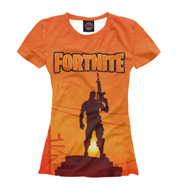 Женская футболка с изображением Fortnite цвета Белый
