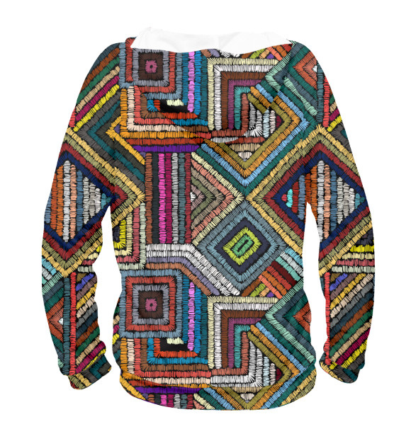 Женское худи с изображением Орнамент цвета Белый