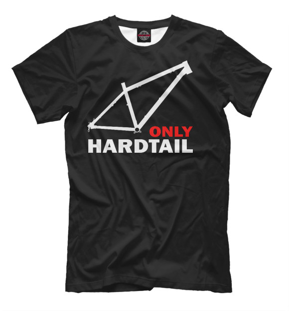 Мужская футболка с изображением Only Hardtail цвета Черный