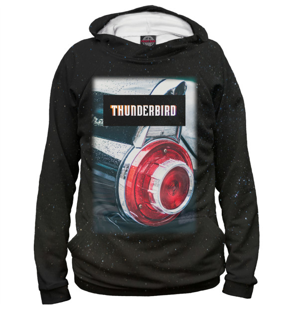 Мужское худи с изображением Thunderbird цвета Белый