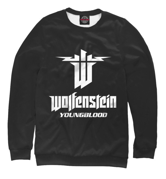 Мужской свитшот с изображением Wolfenstein: Youngblood цвета Белый