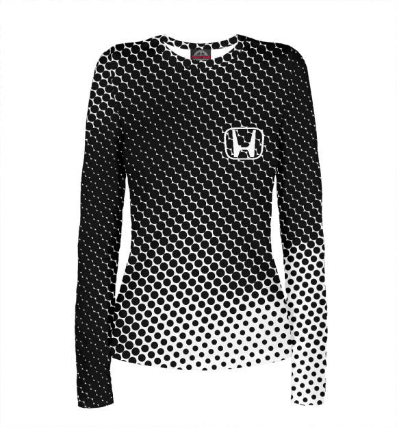 Женский лонгслив с изображением Honda цвета Белый