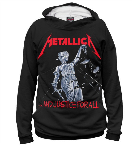 Женское худи с изображением Metallica цвета Белый