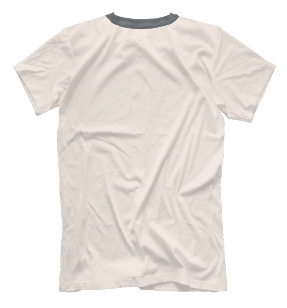 Мужская футболка с изображением Снежный человек в ушанке цвета Белый