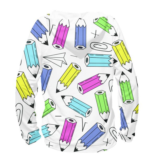 Женское худи с изображением The pencils цвета Белый
