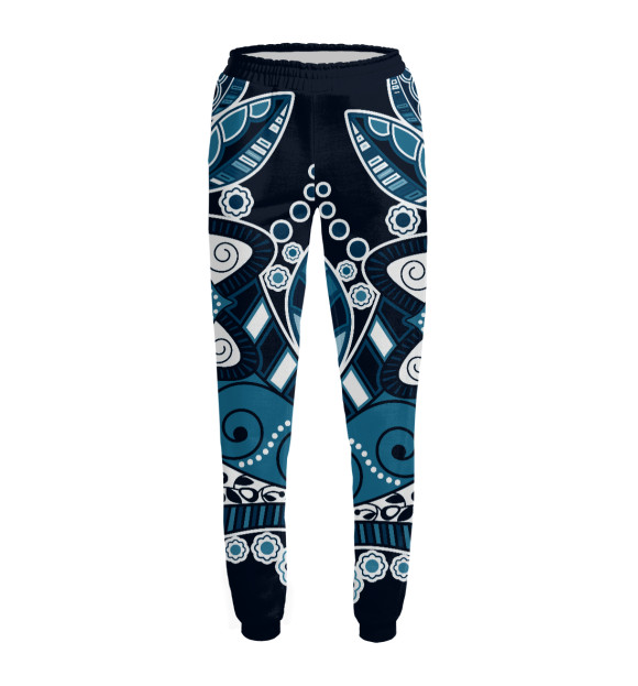 Женские спортивные штаны с изображением Герб России цвета Белый