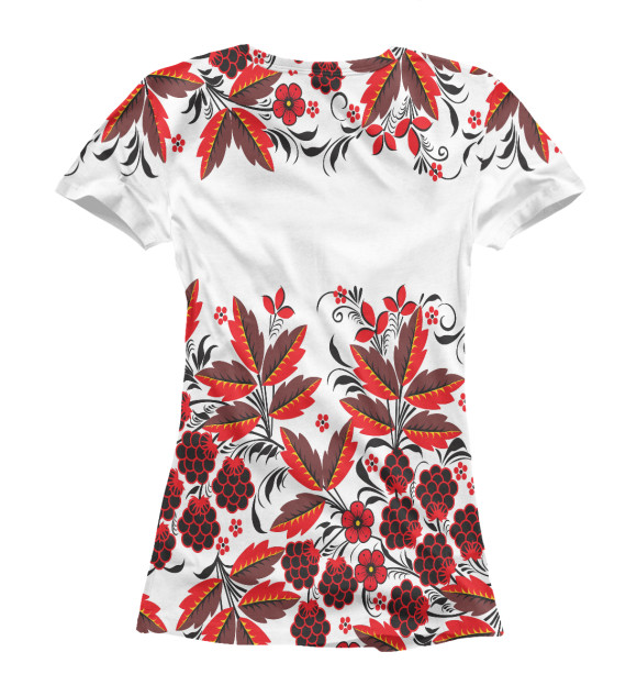 Футболка для девочек с изображением Регина роспись хохлома цвета Белый