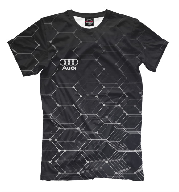 Мужская футболка с изображением Audi цвета Черный