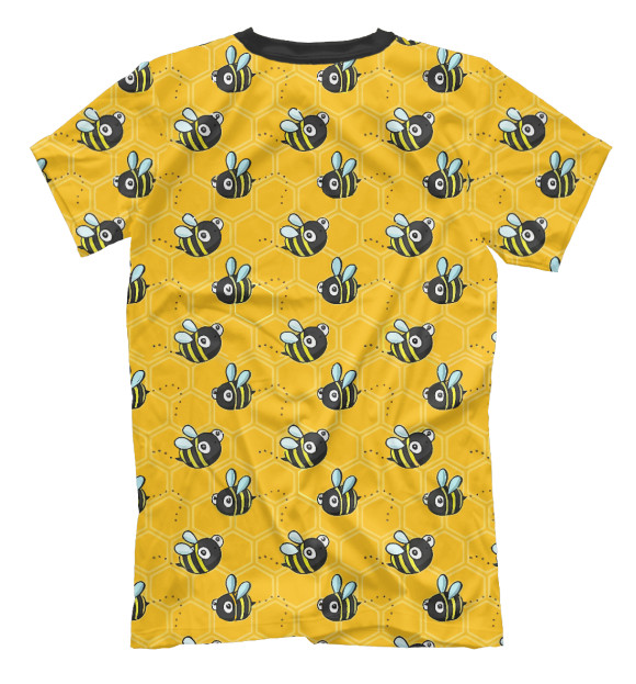 Мужская футболка с изображением Пчёлы цвета Белый