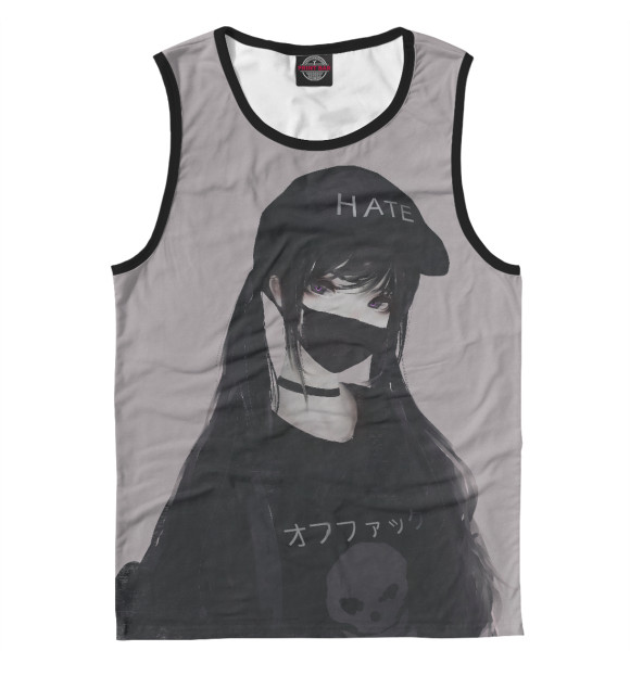 Мужская майка с изображением Ненависть цвета Белый