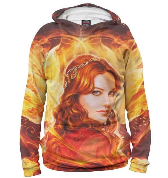 Мужское худи с изображением Хюррем-Султан цвета Белый