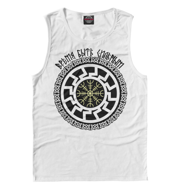 Майка для мальчика с изображением Шлем Ужаса цвета Белый