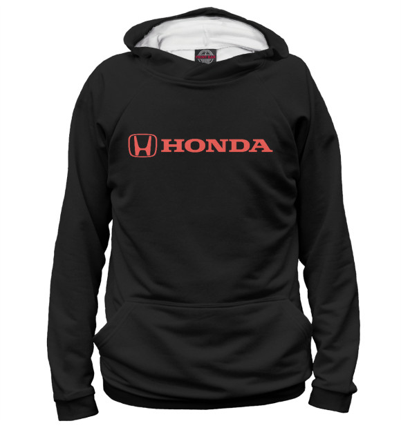 Мужское худи с изображением Honda цвета Белый