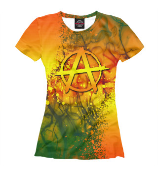 Женская футболка Анархия | Anarchy Flame