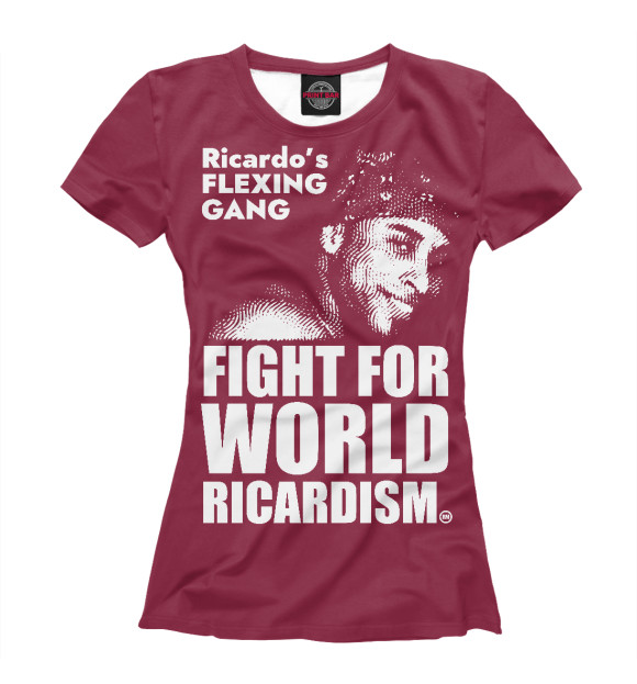 Футболка для девочек с изображением Fight for Ricardo цвета Белый