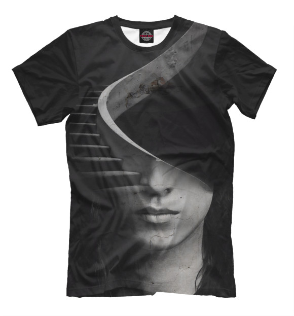 Мужская футболка с изображением Психоделика цвета Черный