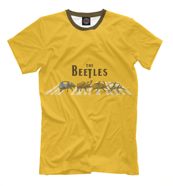 Футболка для мальчиков с изображением The bEEtles цвета Хаки