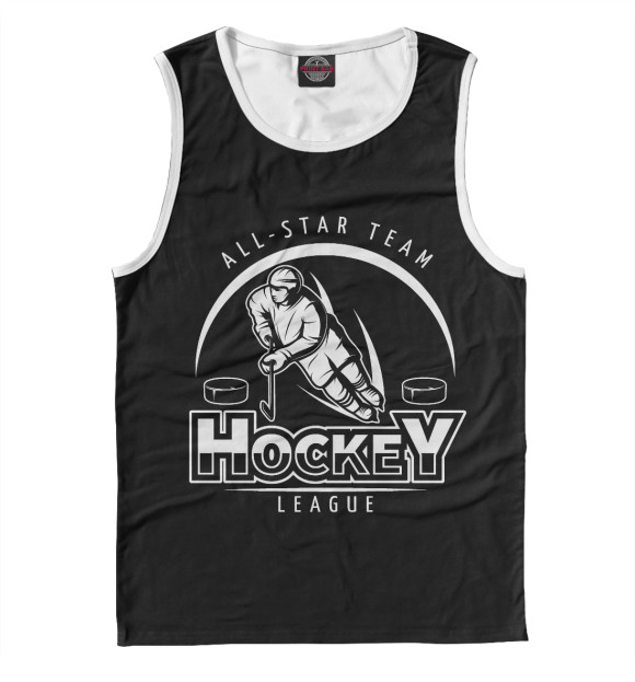 Майка для мальчика с изображением Hockey League цвета Белый