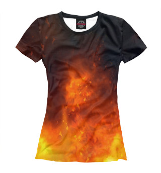 Женская футболка Пламя