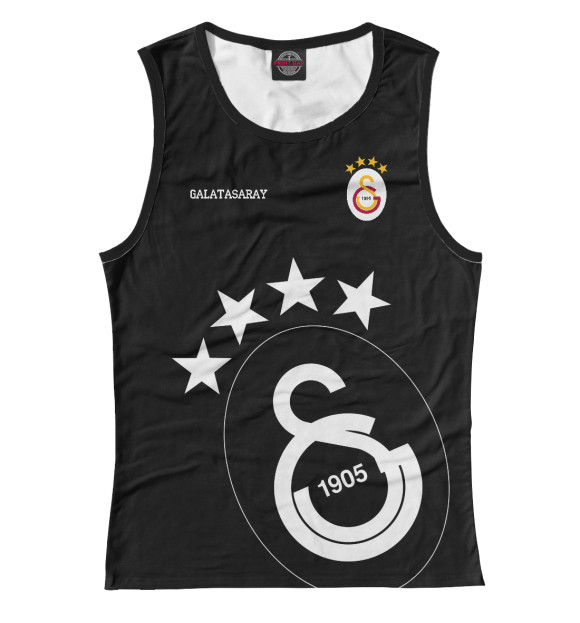 Женская майка с изображением Galatasaray цвета Белый