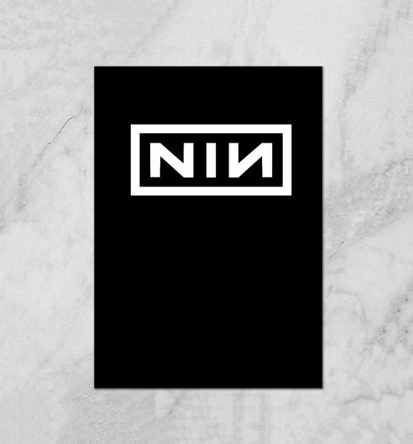 Плакат с изображением Nine Inch Nails цвета Белый